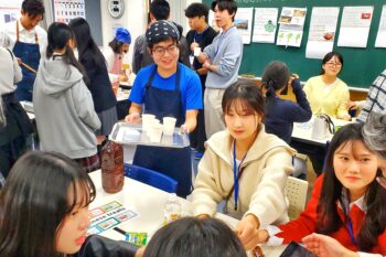 通信制高校　韓国　国際交流　試食会