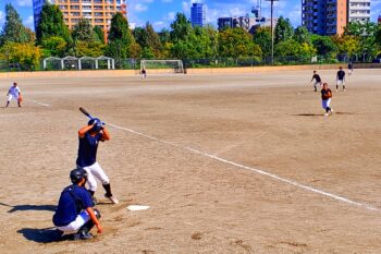 通信制高校　部活動　野球　練習　バッティング