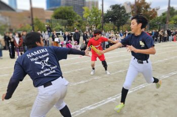 通信制高校 運動会 体育祭 グラウンド 仮装 応援 リレー 野球部 部活動